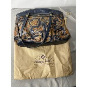 Patricia Nash Italian‎ Leather Floral Print Tote Bag Shoulder Bag
